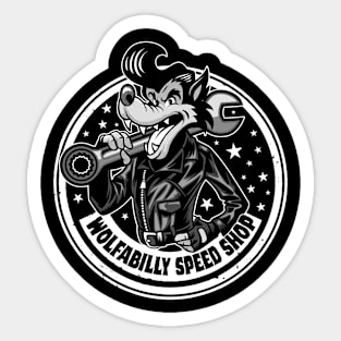 Wolfabilly Speed Shop Sticker